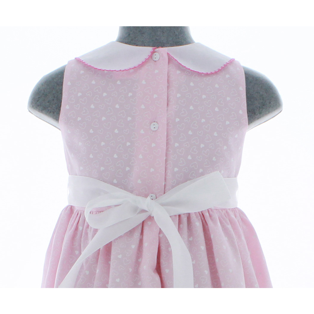 Foto 6 pulgar | Vestido Para Niña Chicos Olé 3432 Rosa Con Estampado De Corazones