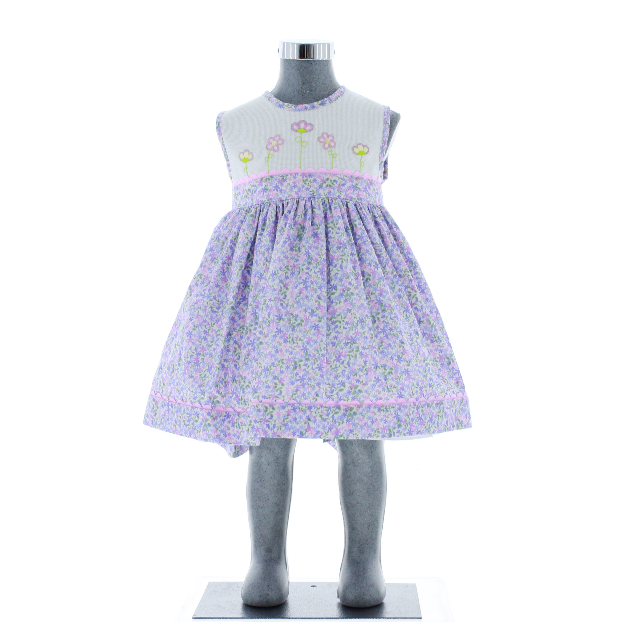 Foto 3 pulgar | Vestido Para Niña Chicos Olé 2837 Morado Flores