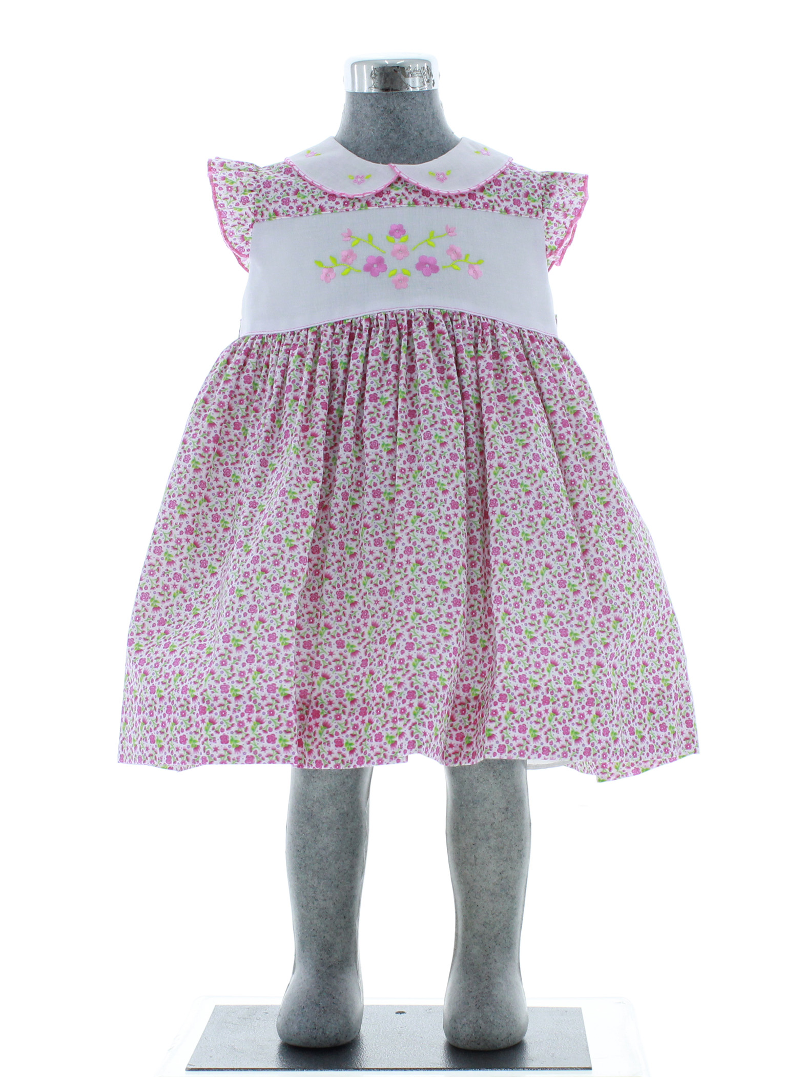 Foto 3 pulgar | Vestido Para Niña Chicos Olé 2836 Rosa Estampado De Flores