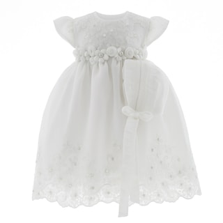 Foto 1 | Vestido Para Niña Bautizo O Ceremonia Chicos Olé 3259 Blanco Con Pechera