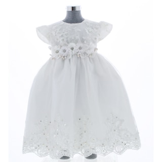 Foto 3 | Vestido Para Niña Bautizo O Ceremonia Chicos Olé 3259 Blanco Con Pechera