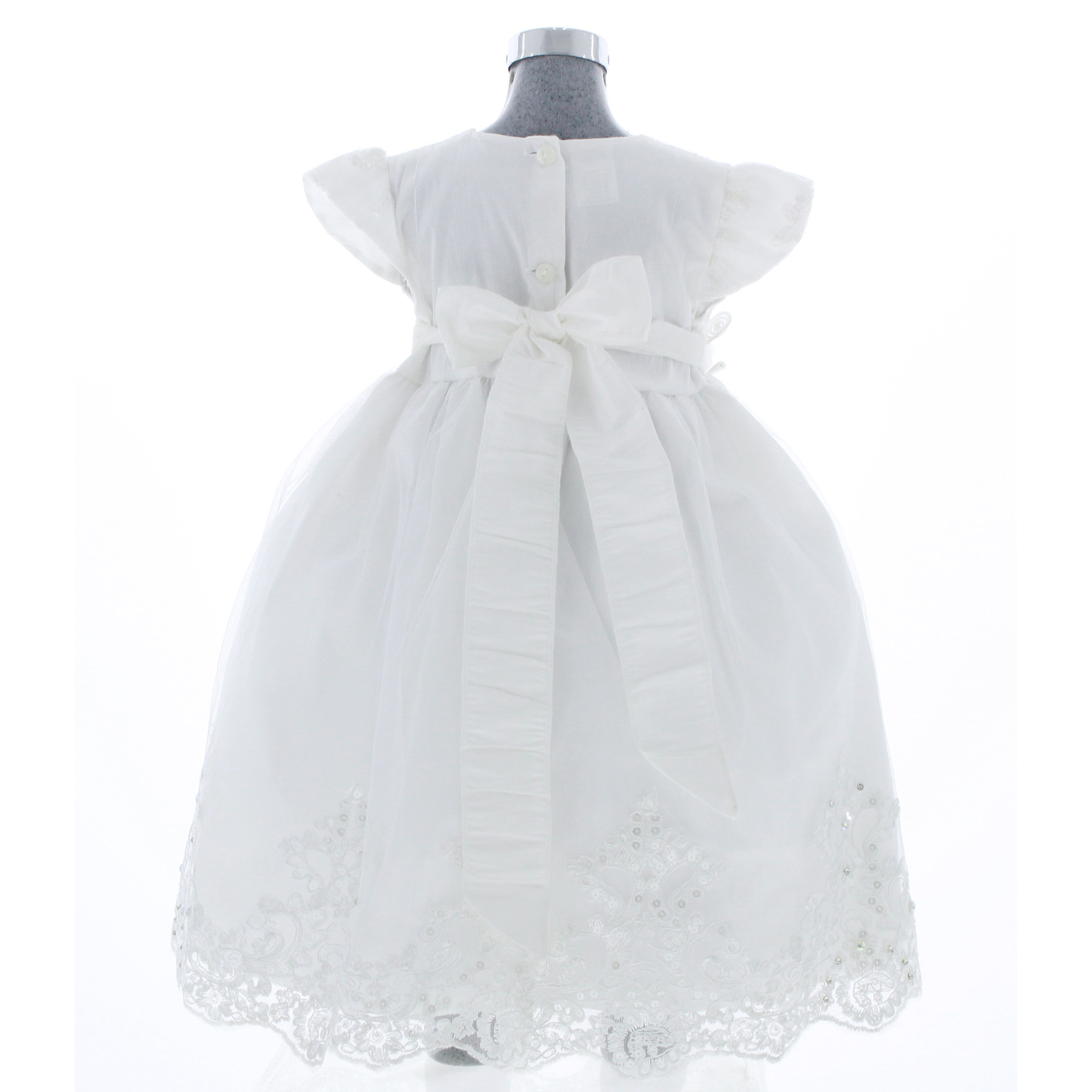 Foto 4 | Vestido Para Niña Bautizo O Ceremonia Chicos Olé 3259 Blanco Con Pechera