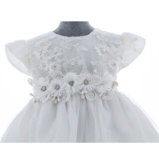 Foto 5 | Vestido Para Niña Bautizo O Ceremonia Chicos Olé 3259 Blanco Con Pechera