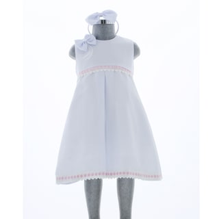 Foto 2 | Vestido Para Niña Chicos Olé 3478 Blanco Con Moño