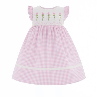 Foto 1 | Vestido Para Niña Chicos Olé 3477 Rosa Cuadros