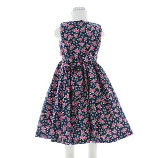 Foto 3 | Vestido Para Niña Chicos Olé 3485 Azul Marino Estampado De Flores