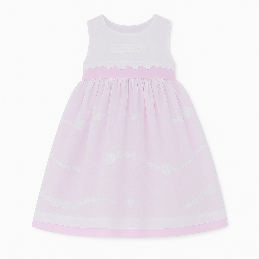 Foto 2 pulgar | Vestido Para Niña Chicos Olé 2942 Rosa Sin Mangas