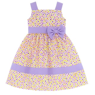 Foto 1 | Vestido Para Niña Chicos Olé 3484 Morado Puntos Multicolor Sin Mangas