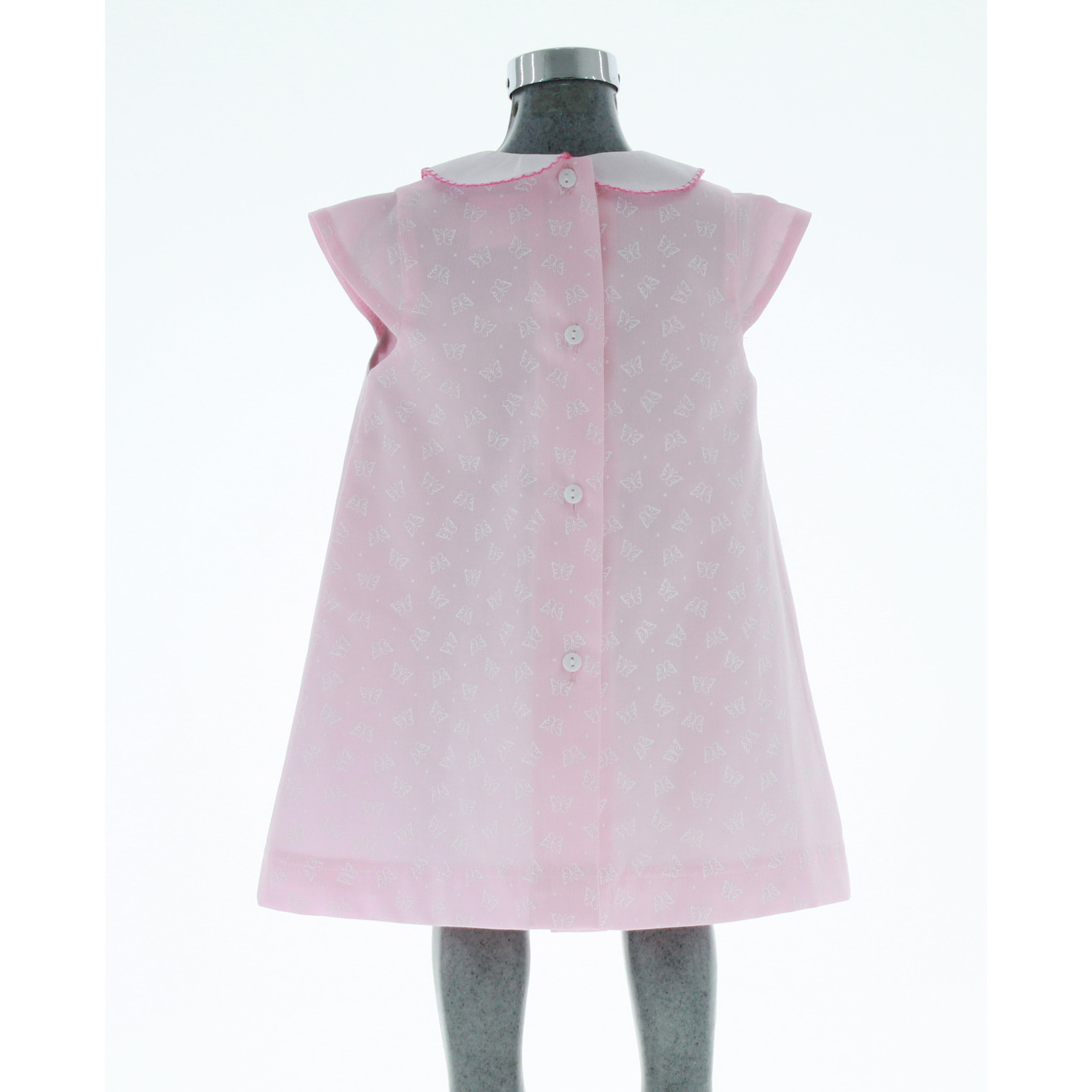 Foto 4 pulgar | Vestido Para Niña Chicos Olé 3528 Rosa Estampado De Mariposa