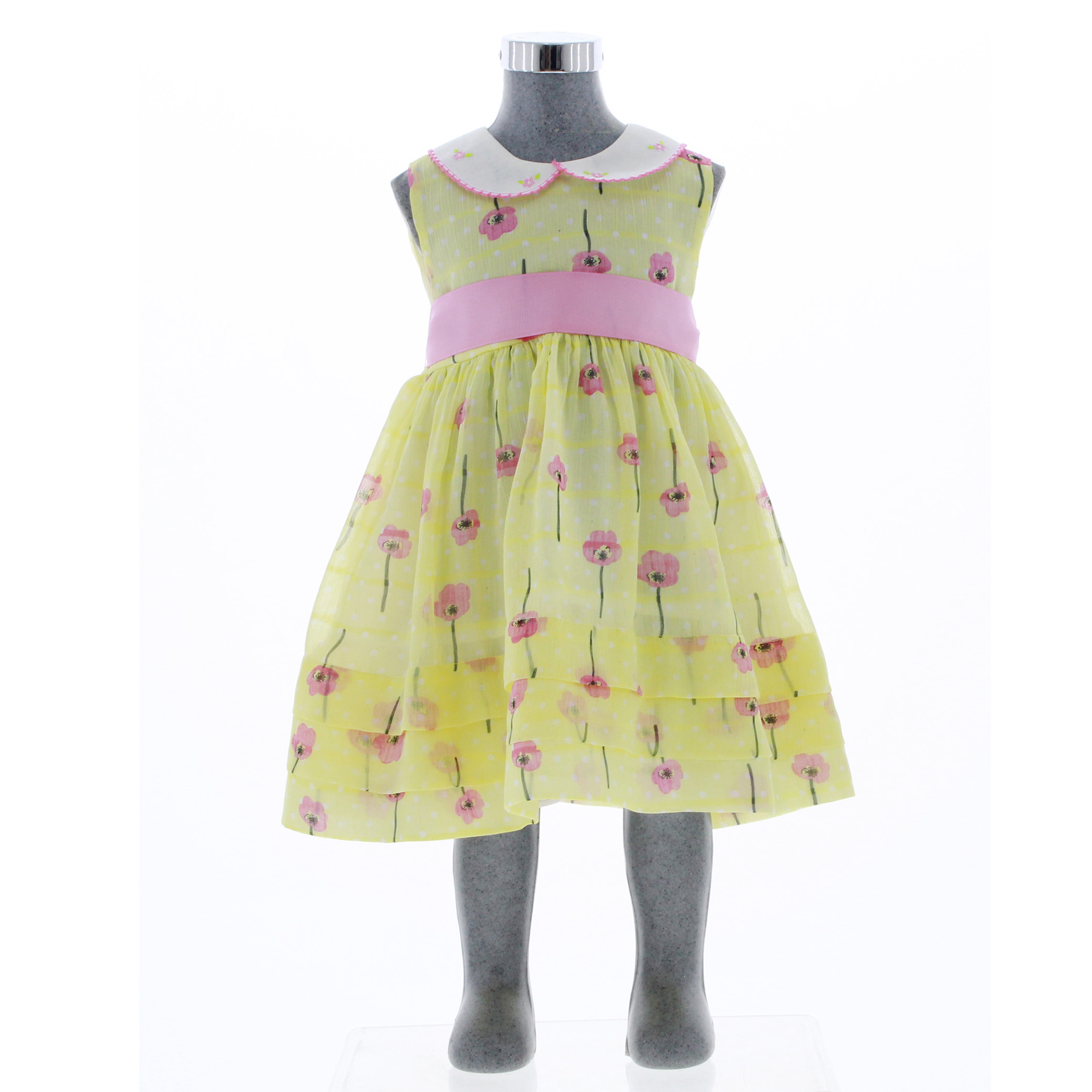 Foto 2 | Vestido Para Niña Chicos Olé 3529 Amarillo Sin Mangas