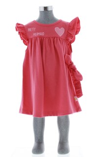 Foto 2 | Vestido Para Niña Chicos Olé 3473 Rosa Coral Con Banda Para Cabello