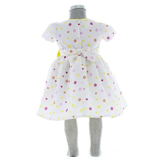 Foto 3 | Vestido Para Niña Chicos Olé 3402 Blanco Estampado De Corazones Y Flores