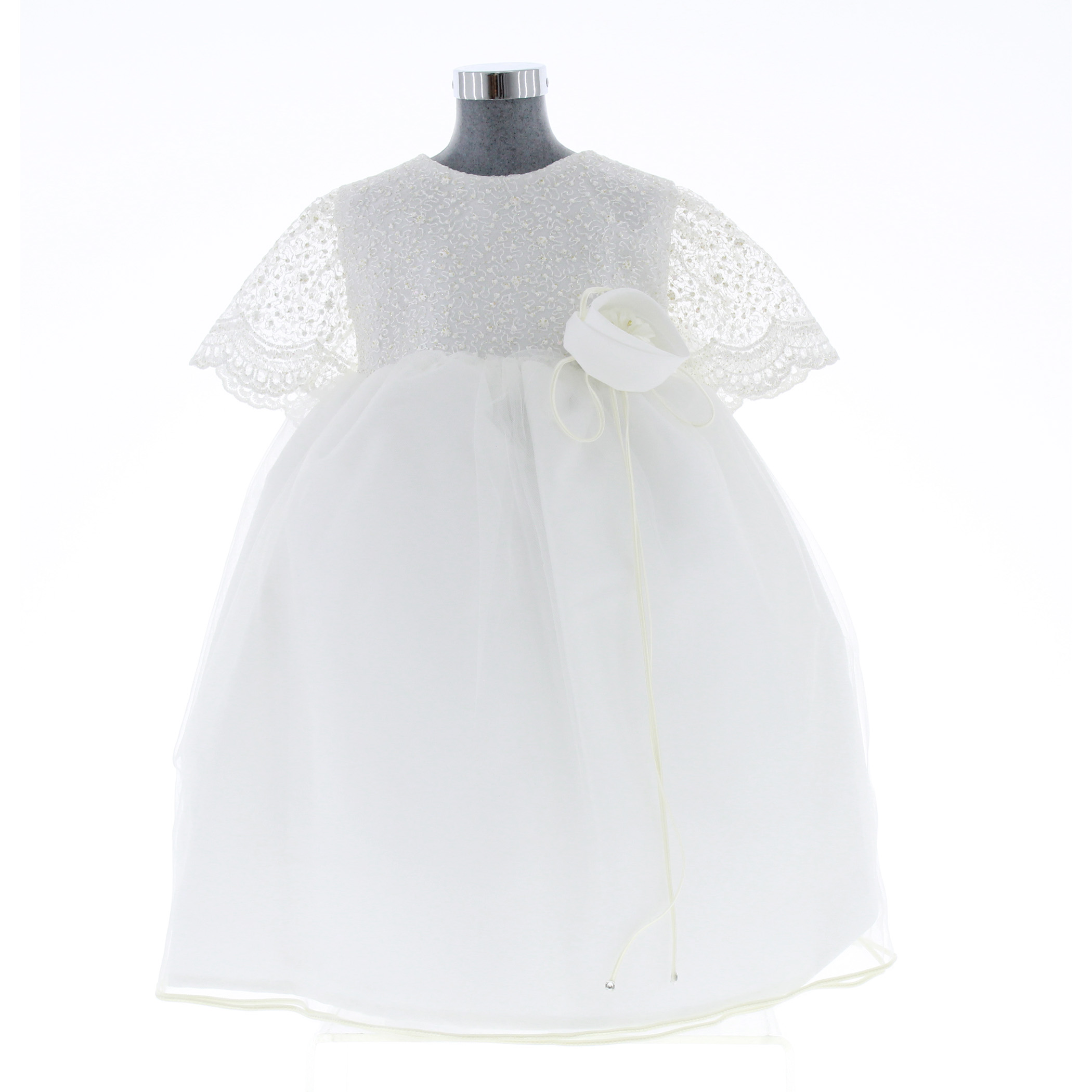 Foto 2 pulgar | Vestido Para Niña Bautizo Chicos Olé 3553 Blanco Brillo Elegante