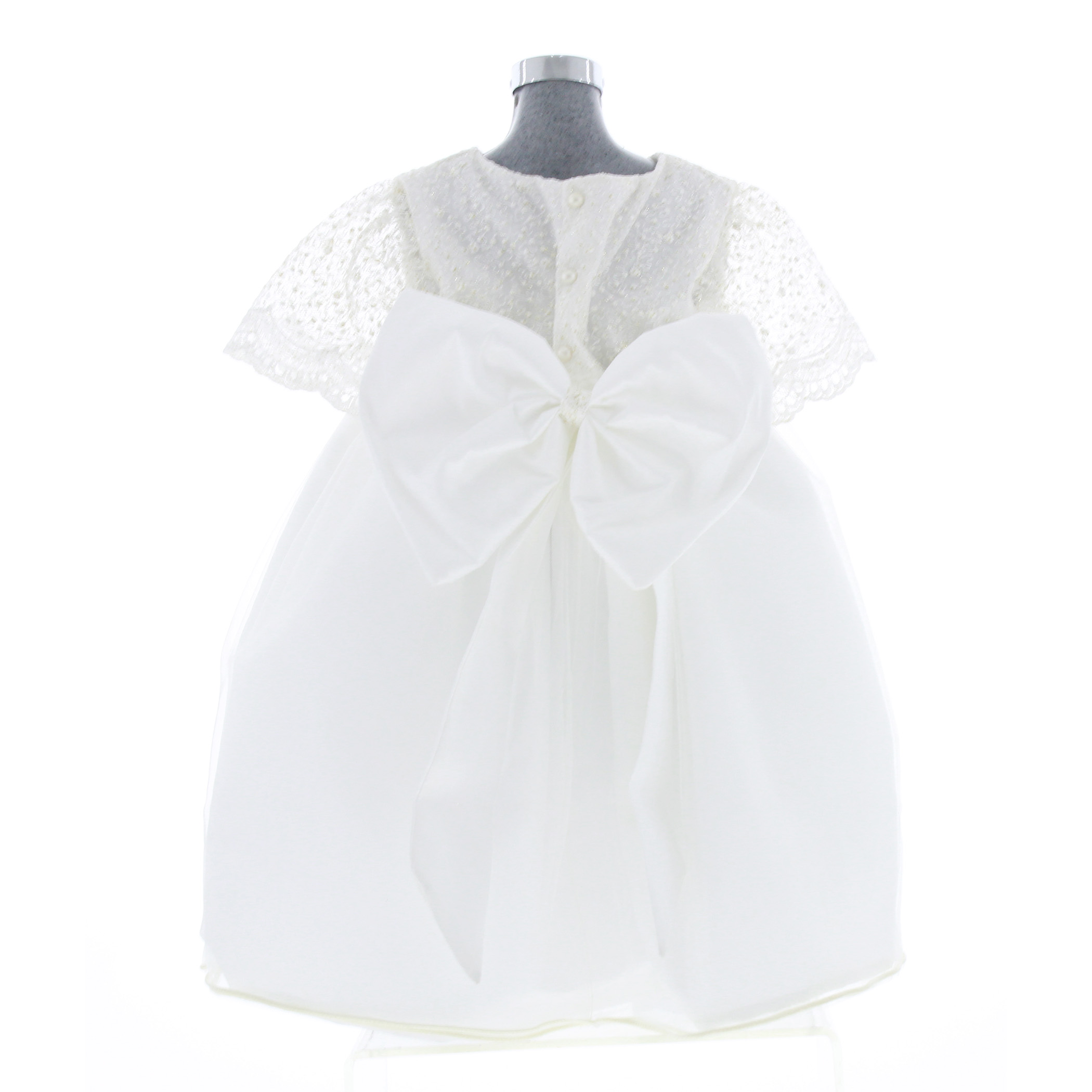 Foto 4 pulgar | Vestido Para Niña Bautizo Chicos Olé 3553 Blanco Brillo Elegante