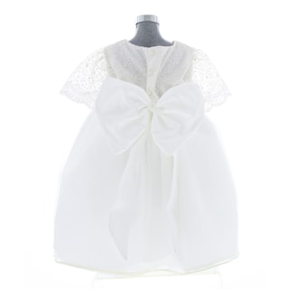 Foto 3 | Vestido Para Niña Bautizo Chicos Olé 3553 Blanco Brillo Elegante