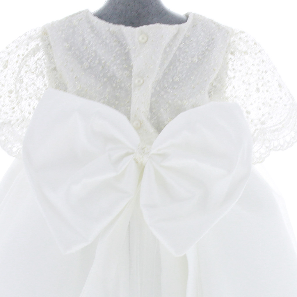 Foto 5 pulgar | Vestido Para Niña Bautizo Chicos Olé 3553 Blanco Brillo Elegante