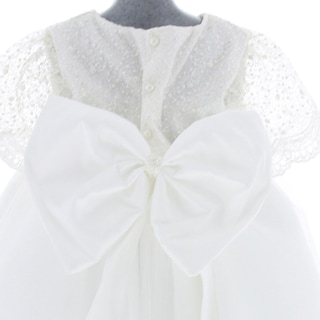 Foto 4 | Vestido Para Niña Bautizo Chicos Olé 3553 Blanco Brillo Elegante