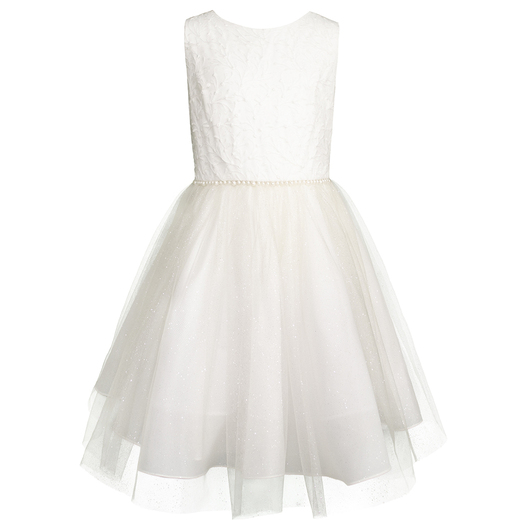 Foto 3 pulgar | Vestido Blanco De Ceremonia A La Rodilla Para Niña Junior Gerat