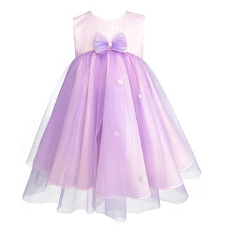 Foto 4 | Conjunto Abrigo Y Vestido De Fiesta Para Bebé Niña Lila Y Rosa