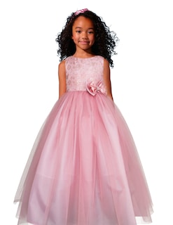 Foto 1 | Vestido Rosa Largo de Fiesta Para Niña Con Moño Gerat