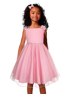 Foto 1 | Vestido Rosa De Fiesta Para Niñas Con Tul Y Moños Brillante Gerat