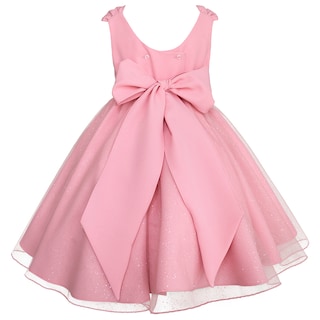 Foto 3 | Vestido Rosa De Fiesta Para Niñas Con Tul Y Moños Brillante Gerat