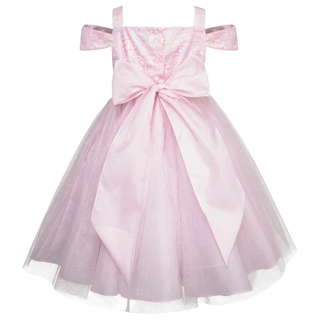 Foto 4 pulgar | Vestido De Fiesta Rosa Con Tul Para Niña Gerat