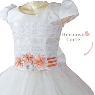 Foto 2 | Vestido Primera Comunión Blanco Niña + Incluye Crinolina Esp