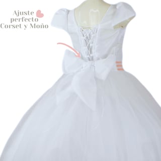 Foto 3 | Vestido Primera Comunión Blanco Niña + Incluye Crinolina Esp