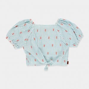 Blusa Azul De Popelín Boboli Para Niña