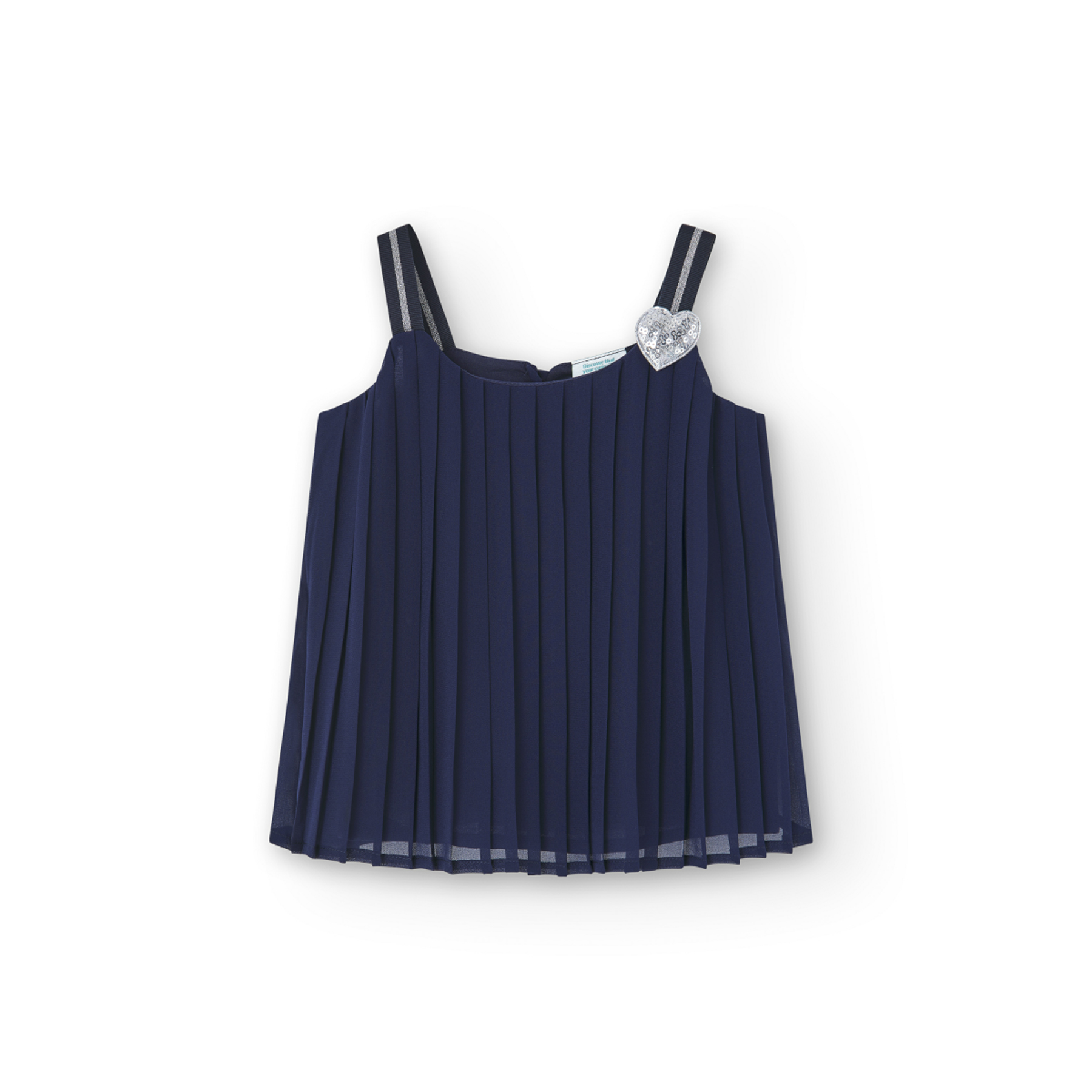 Foto 2 pulgar | Blusa Top de Gasa Plisada Boboli para Niña