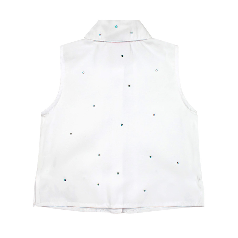 Foto 4 pulgar | Blusa Con Cuello, Bisiteria Incrustada En Tonos Zafiro Y Estampado De Barbie