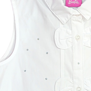 Foto 4 | Blusa Con Cuello, Bisiteria Incrustada En Tonos Zafiro Y Estampado De Barbie