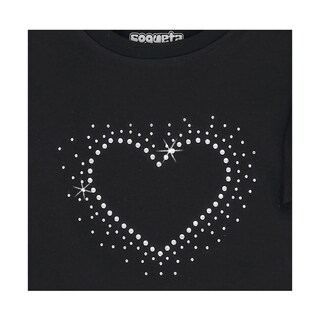Foto 3 | Blusa Coqueta Para Niña De Algodón Negro Con Manga De Holanes