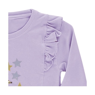Foto 2 | Blusa Coqueta Para Niña De Algodón En Lila Con Lentejuela Reversible