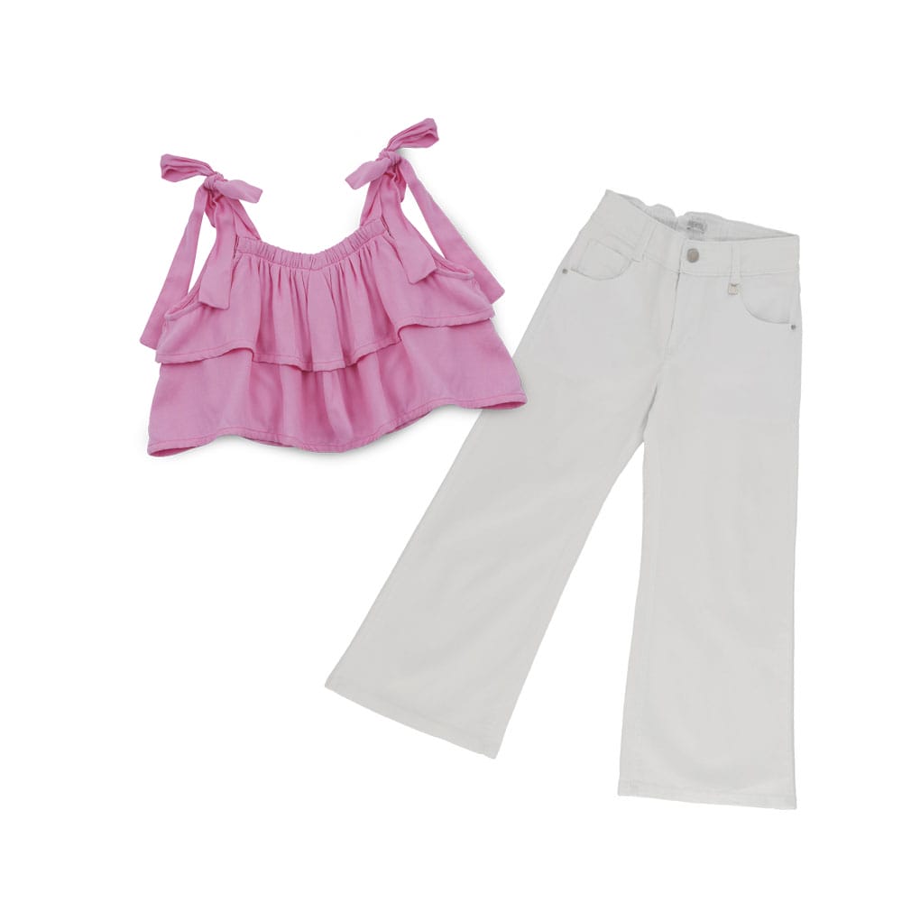 Foto 5 pulgar | Blusa Coqueta Para Niña De Rayón En Rosa Con Tirantes Ajustables