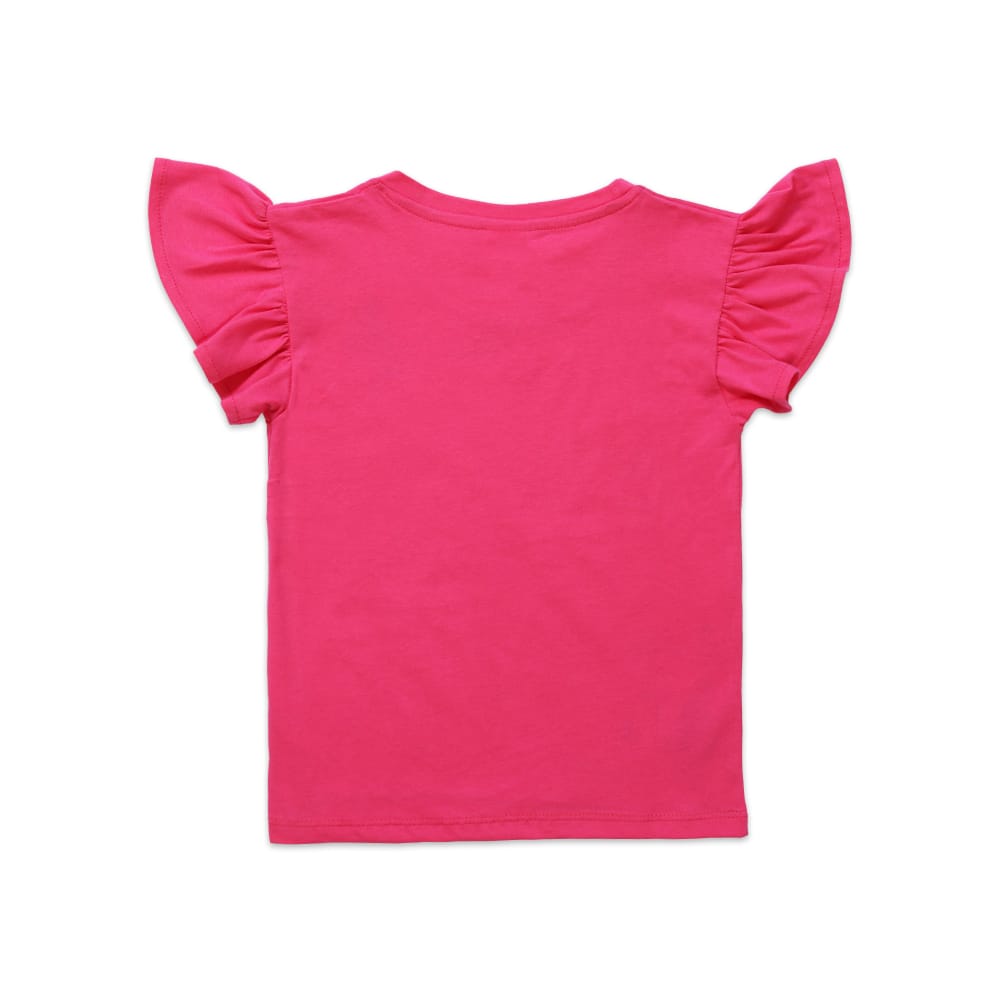 Foto 2 | Blusa Coqueta Para Niña En Algodón Rosa Con Mangas De Olan