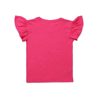 Foto 2 | Blusa Coqueta Para Niña En Algodón Rosa Con Mangas De Olan