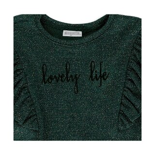Foto 3 | Blusa Coqueta Para Niña De Poliéster Verde Con Brillo Metálico