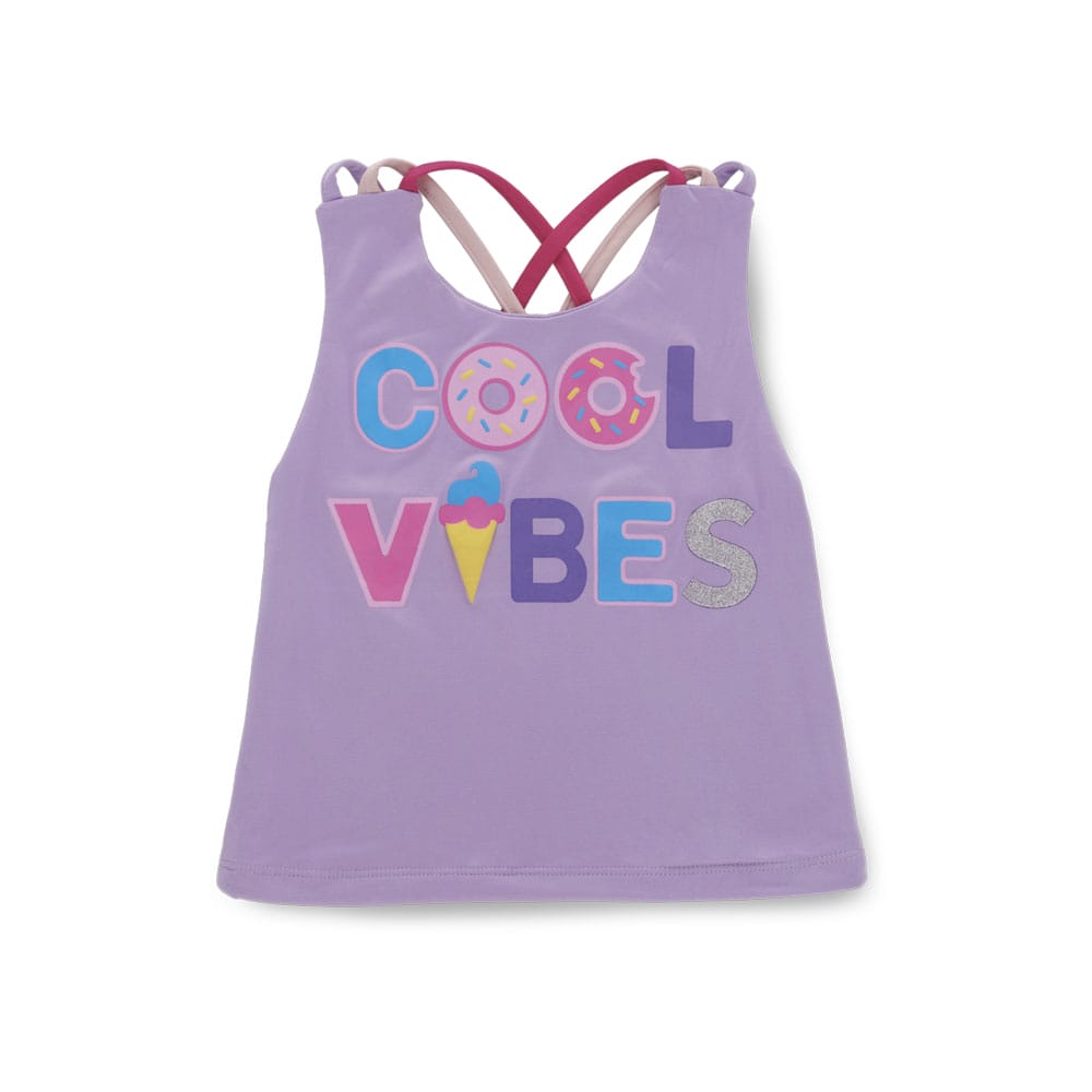 Foto 3 pulgar | Blusa Coqueta Para Niña De Poliéster Morado Con Tirantes Cruzados