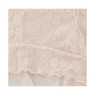 Foto 4 | Blusa Coqueta Para Niña De Poliéster En Beige Con Encaje