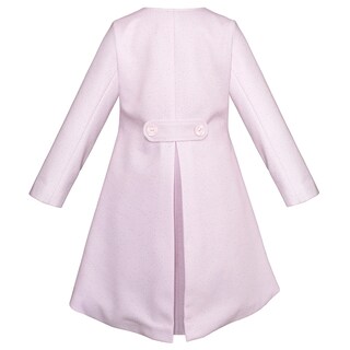 Foto 3 | Abrigo Rosa Claro De Fiesta Para Niña Con Perla Gerat