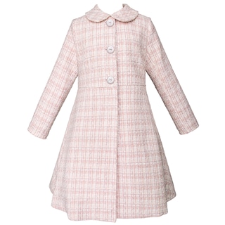Foto 2 | Abrigo De Fiesta Para Niña En Rosa Pastel Con Textura Tipo Tweed – Gerat