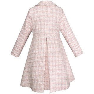 Foto 3 | Abrigo De Fiesta Para Niña En Rosa Pastel Con Textura Tipo Tweed – Gerat