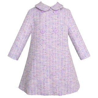 Foto 2 | Abrigo Lila para Niña En Tweed Con Botones Grande Gerat