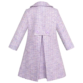 Foto 3 | Abrigo Lila para Niña En Tweed Con Botones Grande Gerat