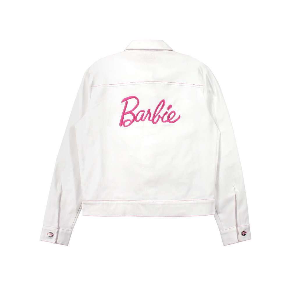 Foto 4 pulgar | Chamarra Estampada Con La Silueta De Barbie Y Botones Metalicos Para Niña