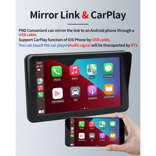 Foto 6 | Navegación Para Automóvil, Reproductor Mp5 Portátil Inalámbrico Carplay De 7 Pulgadas - Venta Internacional.
