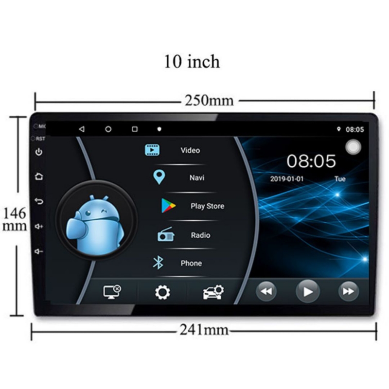 Foto 6 | Radio De Coche Con Pantalla Táctil Android Mirror Link De 10 Pulgadas - Venta Internacional.