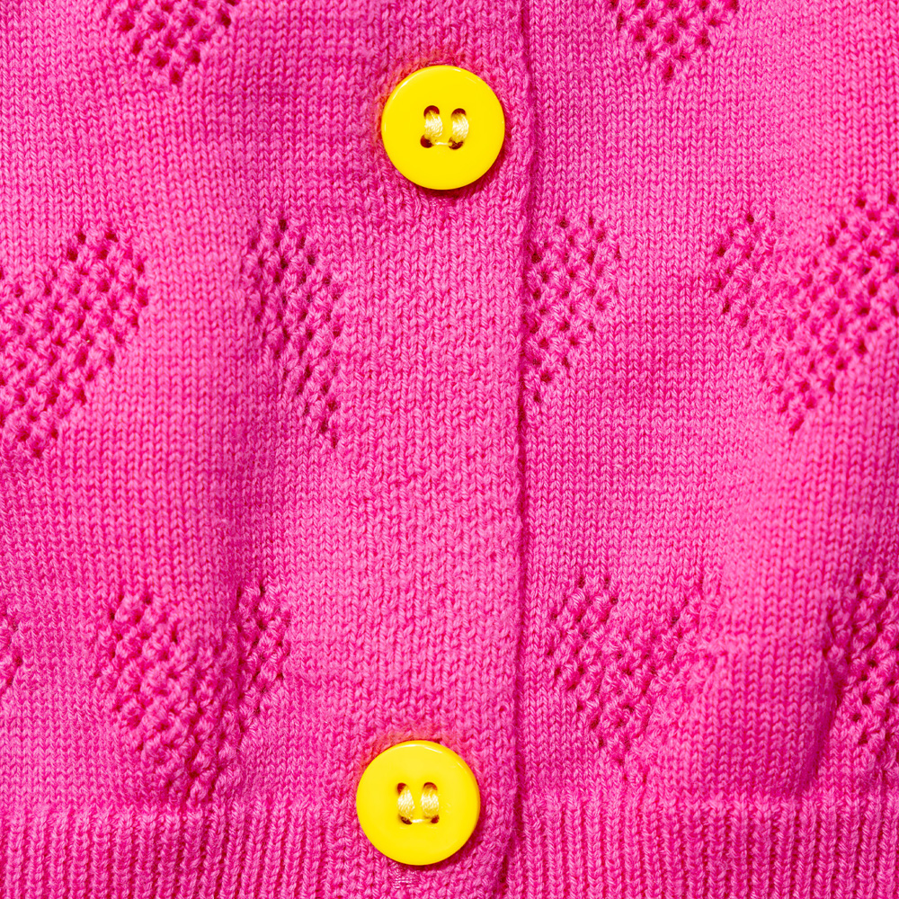 Foto 4 pulgar | Sueter Con Cuello Redonde En Color Azul Que Contrasta Con Botones, Fresco Y Juvenil Para Niña